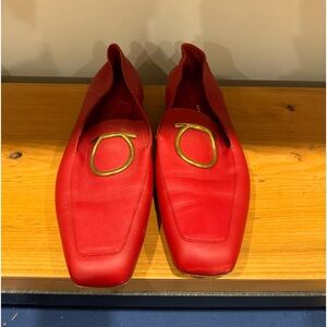 Red Salvatore Ferragamo loafers size 8.5